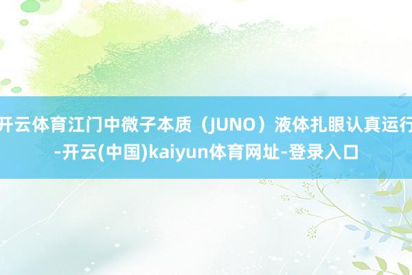 开云体育江门中微子本质（JUNO）液体扎眼认真运行-开云(中国)kaiyun体育网址-登录入口